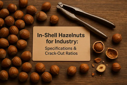 Industrial in-shell hazelnuts grading and specifications
